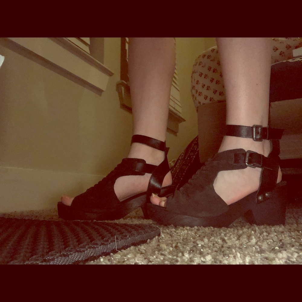 Free people Sacramento clog black combo